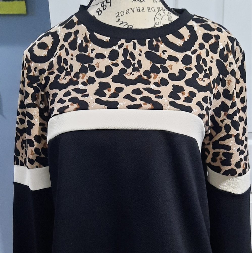 Cheetah top Rayon fabric